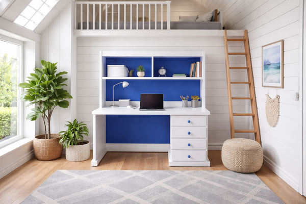 Federation Desk Only (HUTCH NOT INCLUDED) -1200(W) X 600(D) - With Standard Wooden Knobs (NOT AS PICTURED) - Priced In Assorted Colours (VIC ASH AND PINE OPTIONS ALSO AVAILABLE - PRICE ON APPLICATION) - Customisation Available