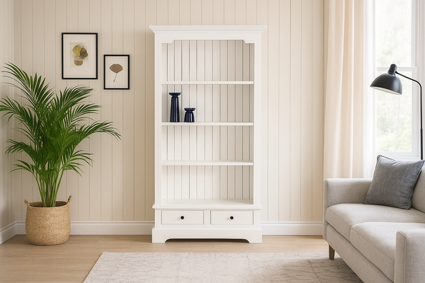 WILLIAMSON (AUSSIE MADE) HIGHLINE BOOKCASE WITH 2 DRAWERS COLLECTION - ASSORTED PAINTED COLOURS