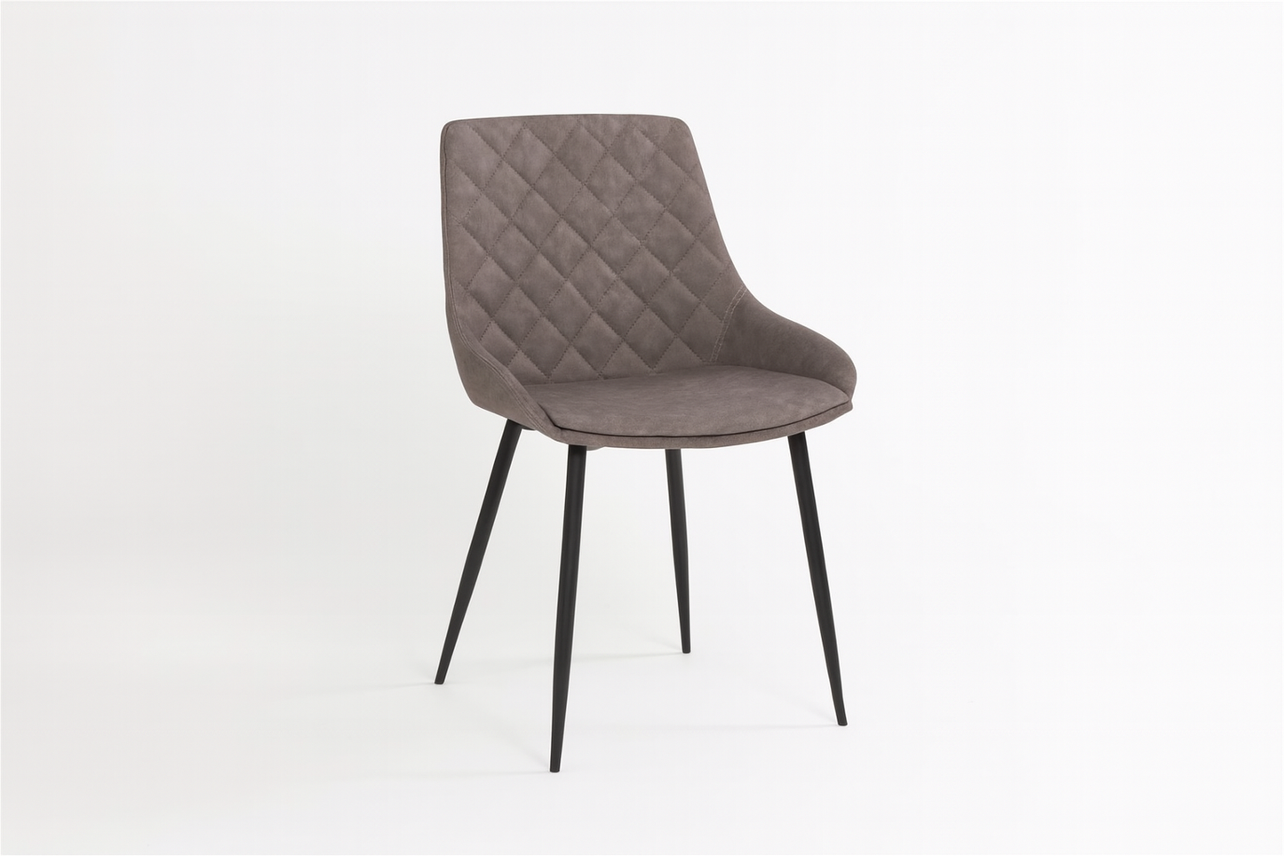 LAGO LEATHERETTE DINING CHAIR - GREY