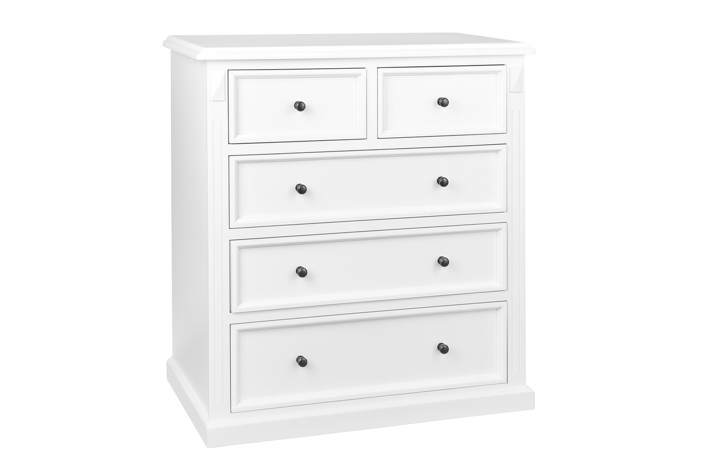 LEGIONS 5 DRAWER SPLIT TOP TALLBOY - ASSORTED PAINTED COLOURS