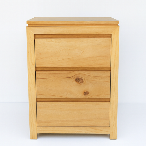 CELINE (AUSSIE MADE) FINGERGROOVE 3 DRAWER BEDSIDE TABLE - ASSORTED COLOURS