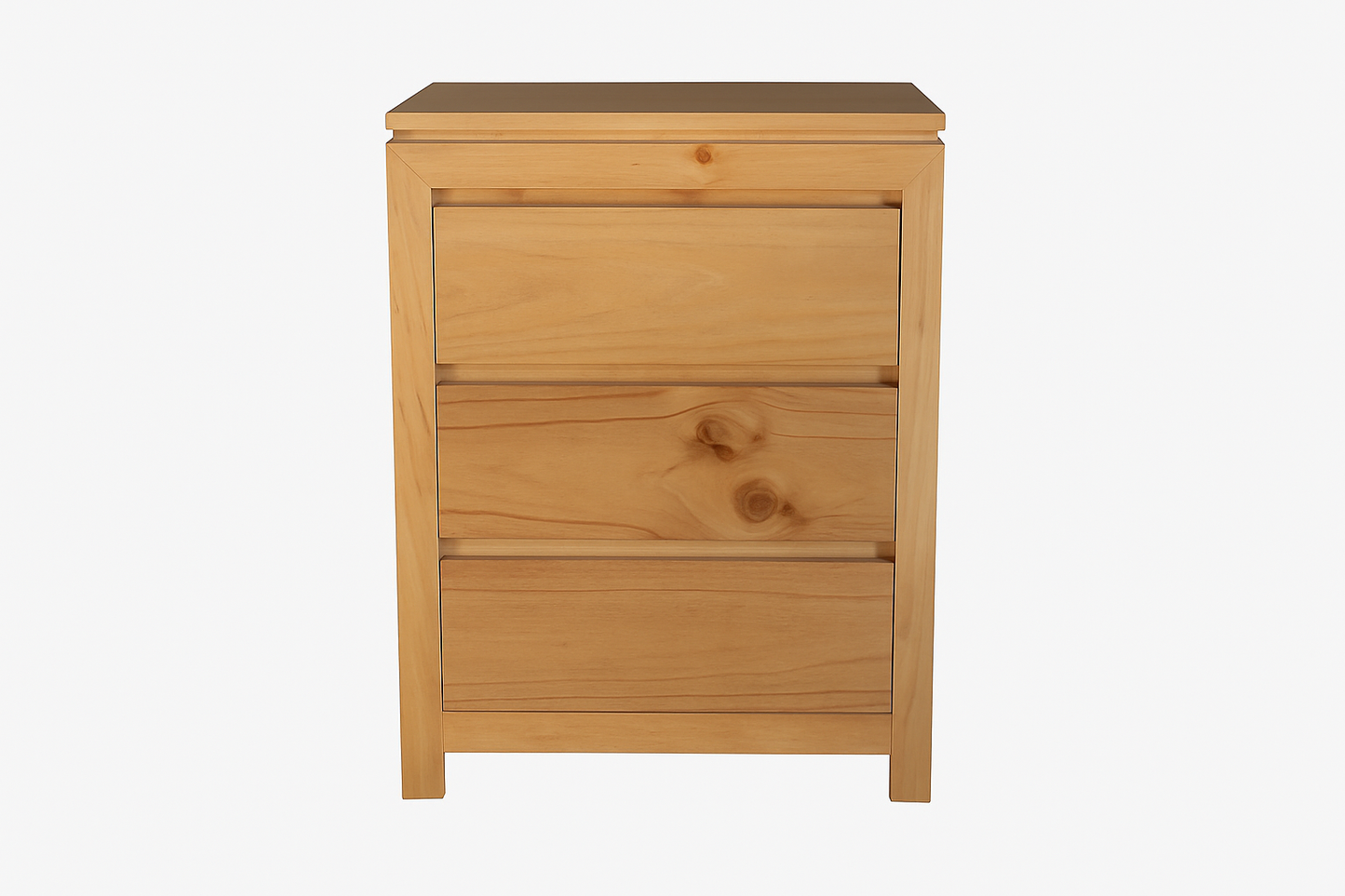 CELINE (AUSSIE MADE) FINGERGROOVE 3 DRAWER BEDSIDE TABLE - WHITE OR ANTIQUE WHITE (NOT AS PICTURED)