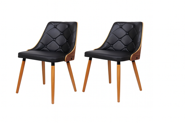 YVONNE DINING CHAIRS (SET OF 2) - BLACK