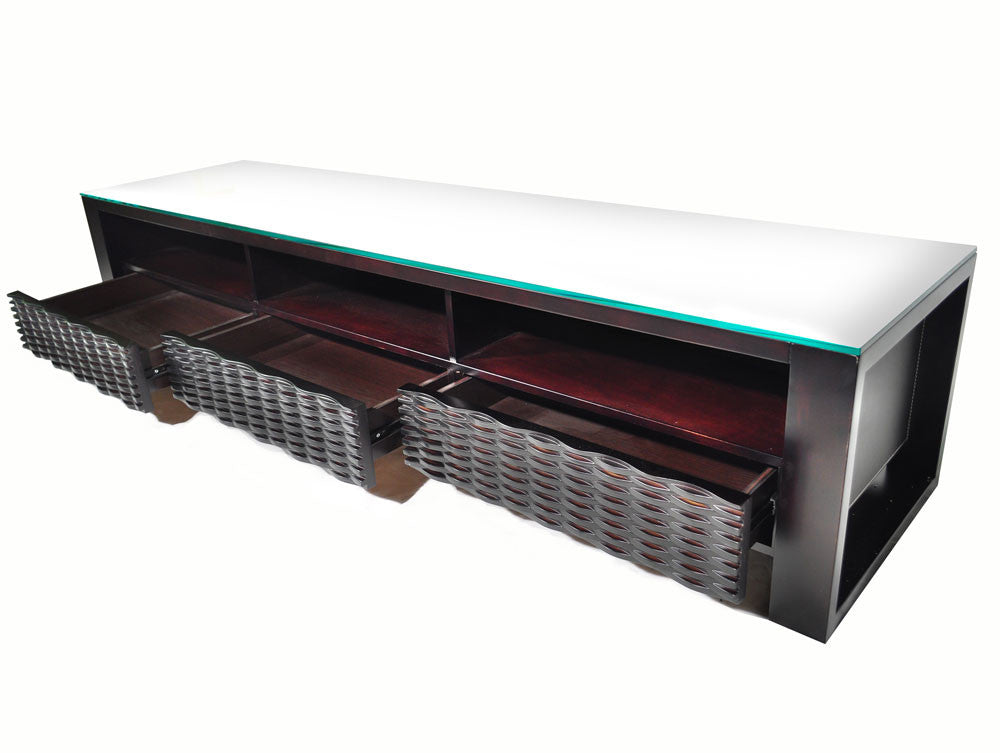 CHLOE ENTERTAINMENT LOWLINE UNIT WITH GLASS TOP -420(H) x 2000(W)