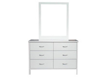 DALBY (CUSTOM MADE) DRESSING TABLE WITH MIRROR - 890(H) X 1250(W) - ASSORTED COLOURS