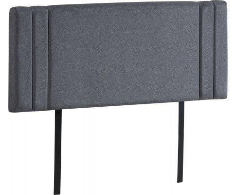 DOUBLE ANDORRA LINEN FABRIC HEADBOARD BEDHEAD - GREY