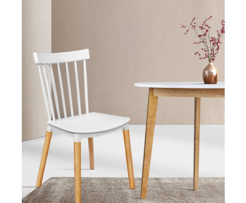 MERIDIAN (SET OF 4) DINING CHAIR - WHITE