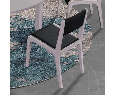 KELBY (SET OF 2) LEATHERETTE DINING CHAIR - BLACK & WHITE