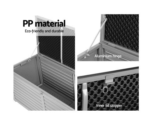 MADIGAN OUTDOOR/INDOOR STORAGE BOX BENCH - DARK GREY & WHITE