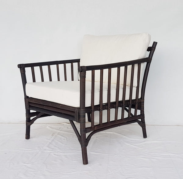 EVA CANE / RATTAN CHAIR (MODEL: DET821) - DARK BROWN