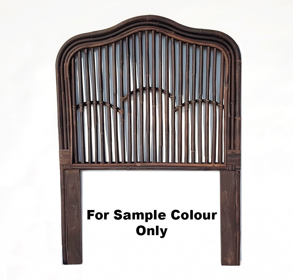 NAOMI KING CANE / RATTAN BEDHEAD (MODEL: DET829K) - DARK BROWN OR NATURAL