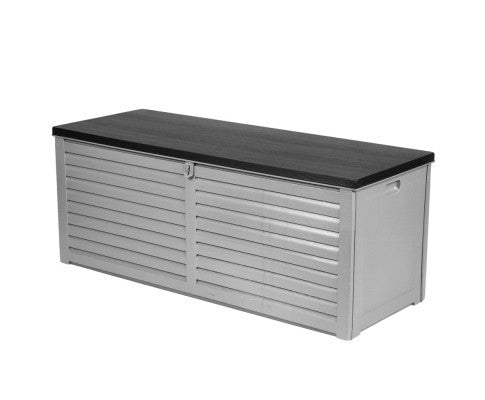 MADIGAN OUTDOOR/INDOOR STORAGE BOX BENCH - DARK GREY & WHITE