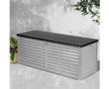 MADIGAN OUTDOOR/INDOOR STORAGE BOX BENCH - DARK GREY & WHITE