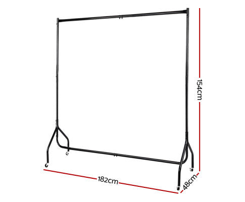 WALLACE (SET OF 2) METAL CLOTHES RACK - BLACK