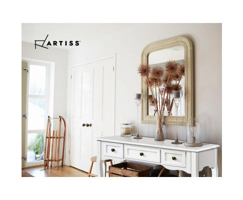 DELPHINE 3 DRAWER DRESSING TABLE - 800(H) x 910(W) - WHITE