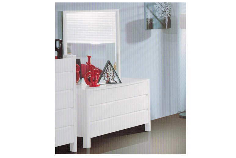 NEW YORK DOUBLE OR QUEEN 6 PIECE (THE LOT) BEDROOM SUITE - (MODEL:32)- HI GLOSS WHITE