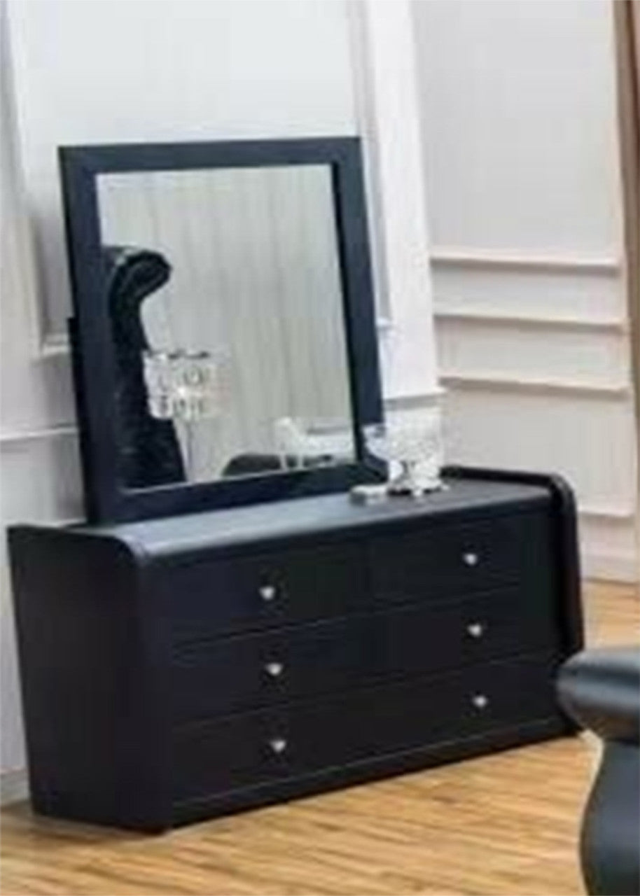 DOUBLE OR QUEEN CORAL 5 PIECE (DRESSER) BEDROOM SUITE - ASSORTED COLOURS