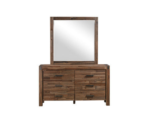 JARVAN DRESSER MITH MIRROR - CHOCOLATE