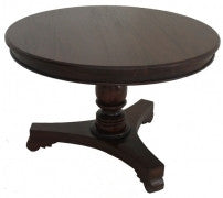 ROUND DINING TABLE ONLY (DT 120 RD) - 1200(DIAM) - MAHOGANY OR CHOCOLATE