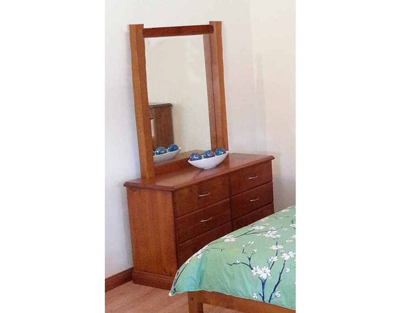 DARWIN BOOKEND DELUXE 6 DRAWER DRESSER WITH MIRROR - .(CSA406 & CMS400) - 1800(H) X 1250(W) - ASSORTED COLORS