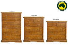 DONSILIA (AUSSIE MADE) TALLBOY COLLECTION - ASSORTED STAINED COLOURS - STARTING FROM $899