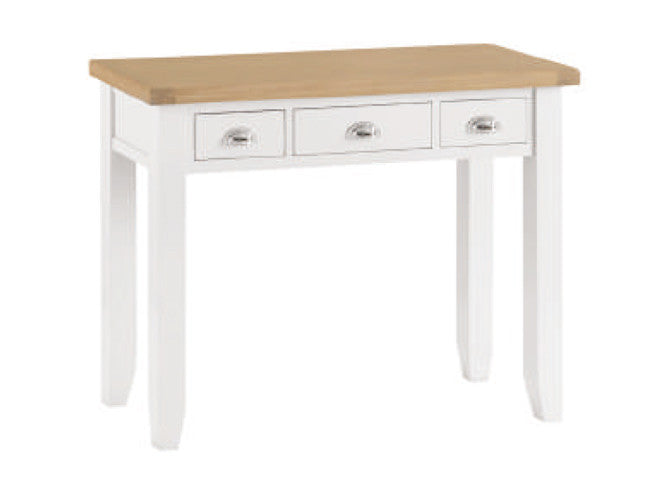 SPENCER QUEEN OR DOUBLE 5 PIECE DRESSER BEDROOM SUITE - BRIGHT WHITE / LIGHT OAK (2 TONE)