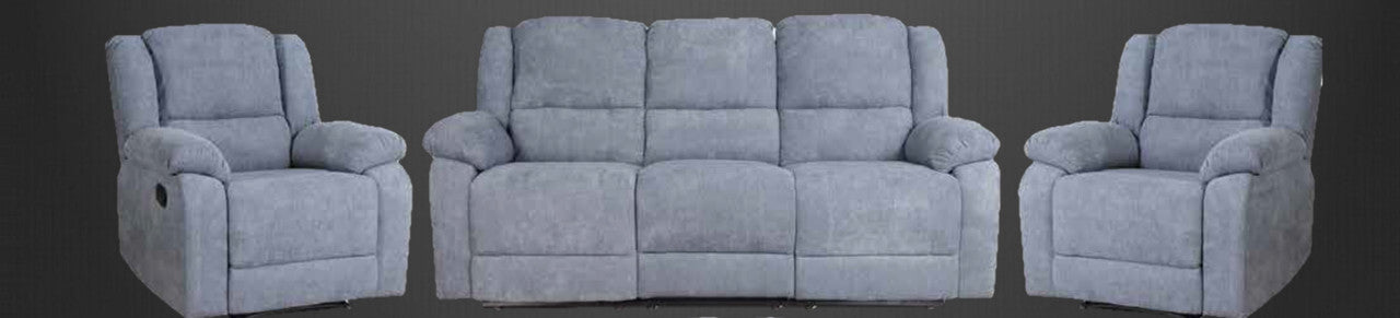 UPTOWN 3RR+R+R FABRIC RECLINER - AS PICTURED