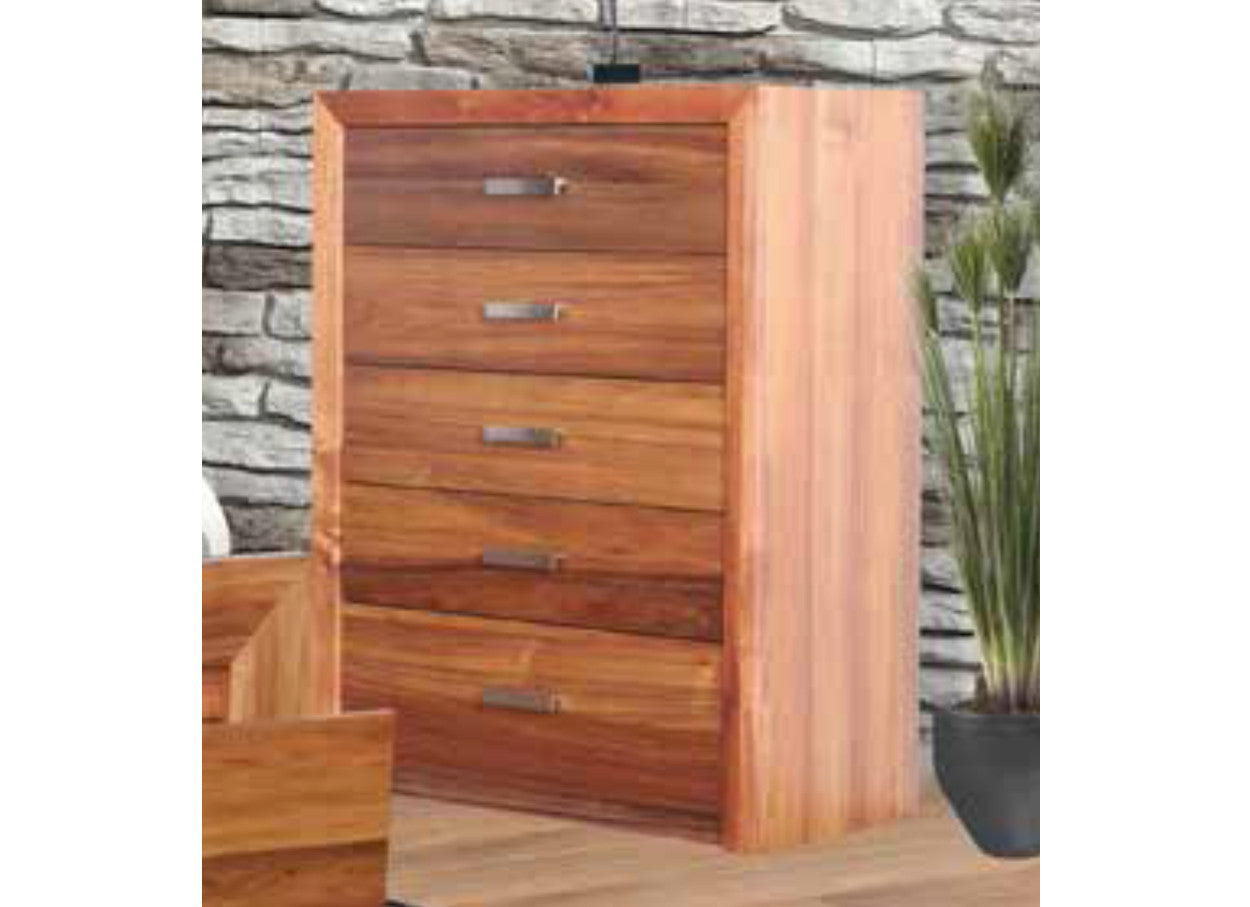 ECCLISE KING 4 PIECE (TALLBOY) BEDROOM SUITE WITH UNDERBED STORAGE DRAWERS (NO BEDHEAD) - BLACKWOOD