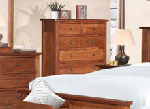 DUOLYN 6 DRAWER TALLBOY (MODEL:16-1-1-13-15-21-914-20) - 1200(H) x 900(W) -WARM TEAK