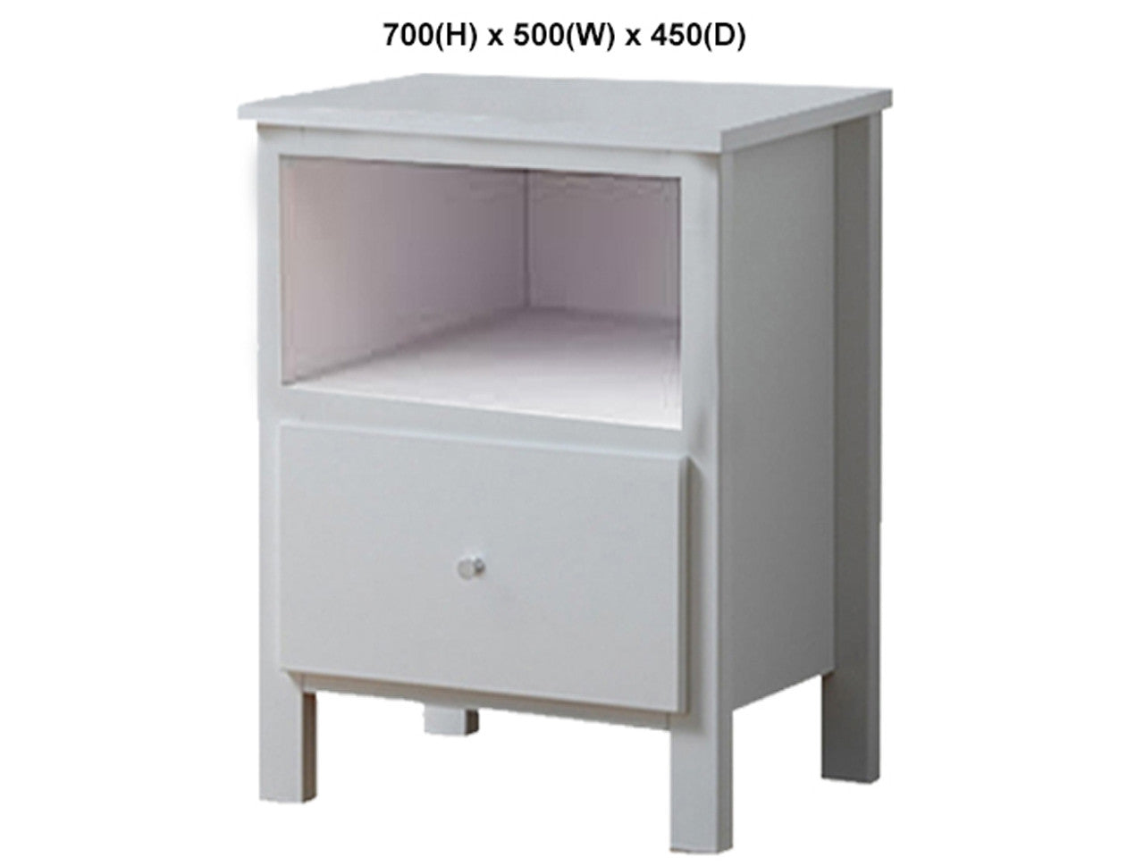 EMPRESS (AUSSIE MADE) BEDSIDE TABLE WITH SPACE COLLECTION - ASSORTED PAINTED COLOURS - STARTING FROM $399