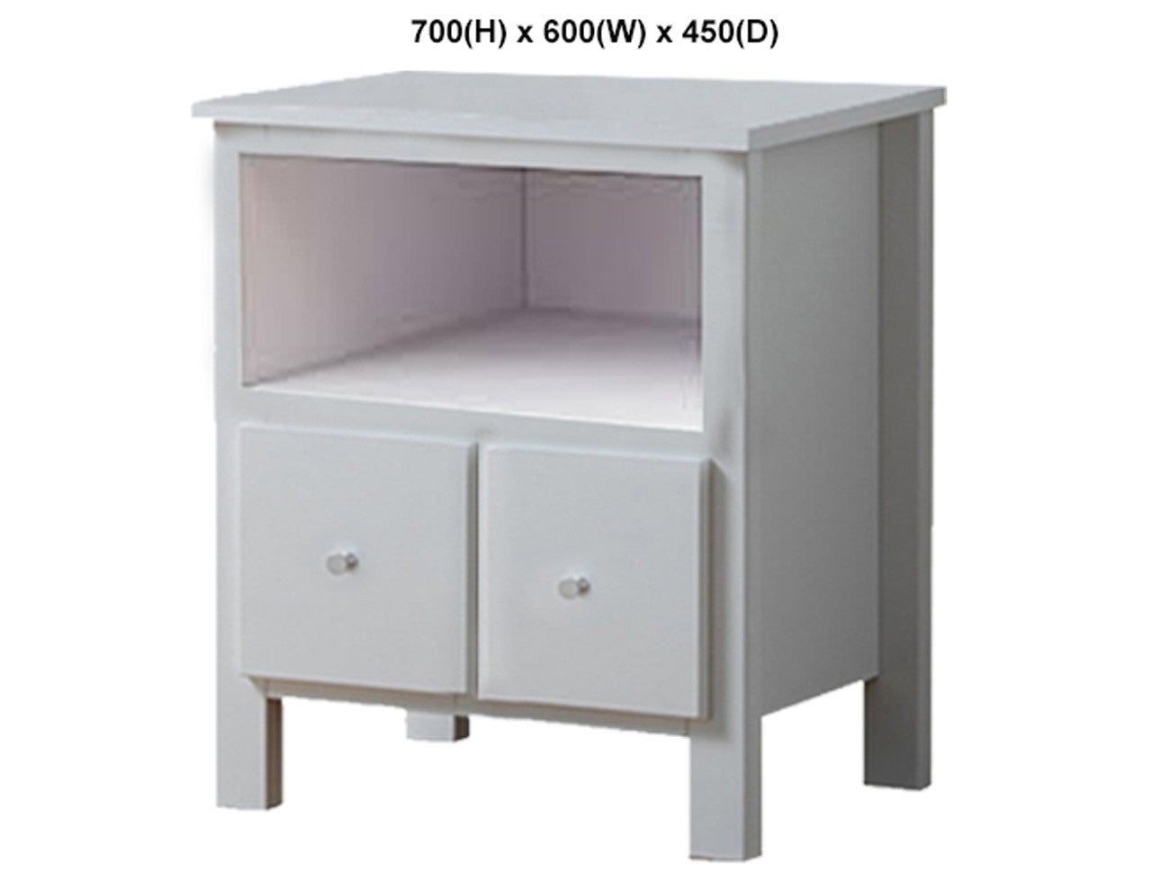 EMPRESS (AUSSIE MADE) BEDSIDE TABLE WITH SPACE COLLECTION - ASSORTED PAINTED COLOURS - STARTING FROM $399