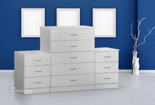 MISSION 3 PIECE CHEST SET (5+3+3) - WHITE