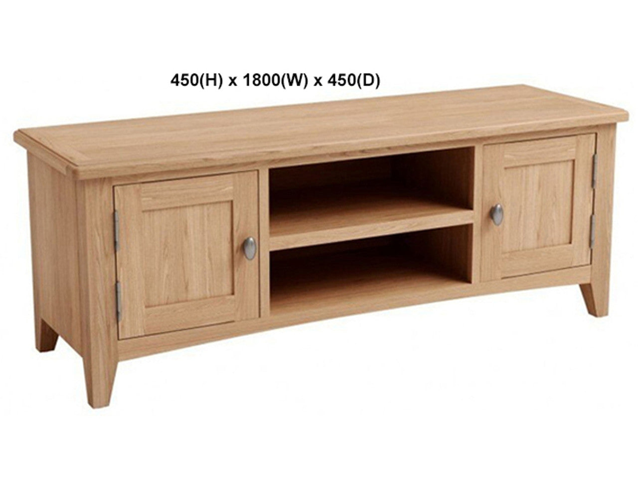 ELEGANCE (AUSSIE MADE) 2 DOOR / 2 SHELF TV UNIT COLLECTION - TASSIE OAK COMBINATION - ASSORTED STAINED COLOURS - STARTING FROM $999