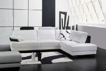 AUDREY (F2019) 3 SEATER LEATHER/ETTE COMBINATION CHAISE LOUNGE - ASSORTED COLOURS
