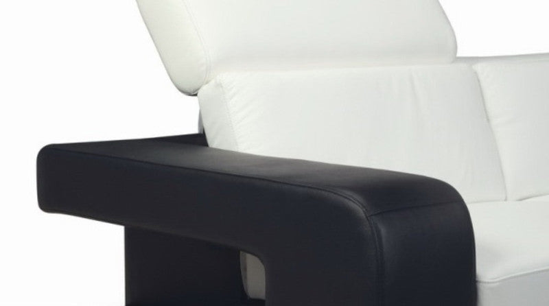 LOUIS (F2060) 3 SEATER LEATHER/ETTE COMBINATION CHAISE LOUNGE - ASSORTED COLOURS
