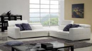 DENISE (F2069) 2 SEATER + 2 SEATER LEATHER/ETTE COMBINATION CORNER LOUNGE SUITE - ASSORTED COLOURS