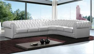 MILENA (F2084) 3 SEATER + 2 SEATER LEATHER/ETTE COMBINATION CORNER LOUNGE SUITE - ASSORTED COLOURS