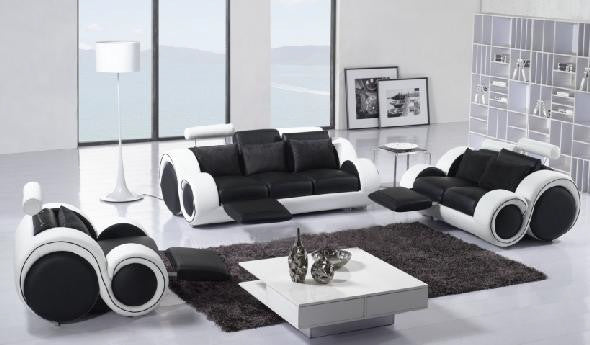 MADISON-II (F6005B) 1 SEATER + 2 SEATER + 3 SEATER LEATHER/ETTE COMBINATION LOUNGE SUITE - ASSORTED COLOURS