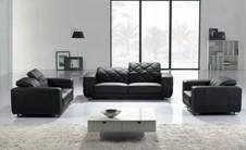 ALEXANDRA (F6008) 1 SEATER + 2 SEATER + 3 SEATER LEATHER/ETTE COMBINATION LOUNGE SUITE - ASSORTED COLOURS