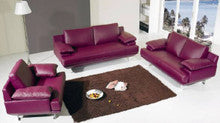 RHEA (F6037) 1 SEATER + 2 SEATER + 3 SEATER LEATHER/ETTE COMBINATION LOUNGE SUITE - ASSORTED COLOURS