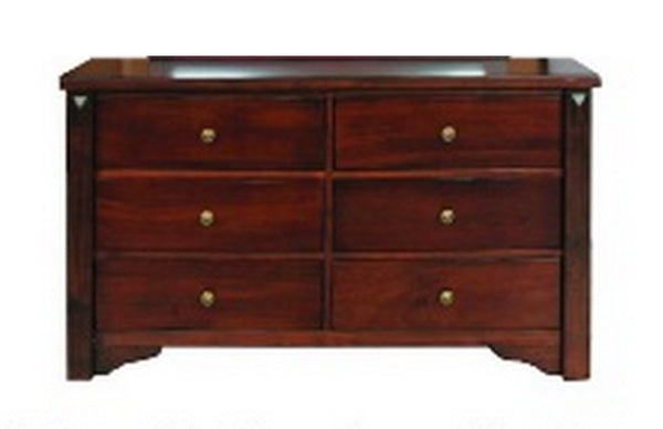 FABULOS 6 DRAWER DRESSING TABLE ( MODEL-16-9-14-14-1-3-12-5 ) - HAZELNUT