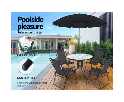 AYLIN INDOOR/ OUTDOOR ROUND GLASS BAR TABLE - AS PICTURED