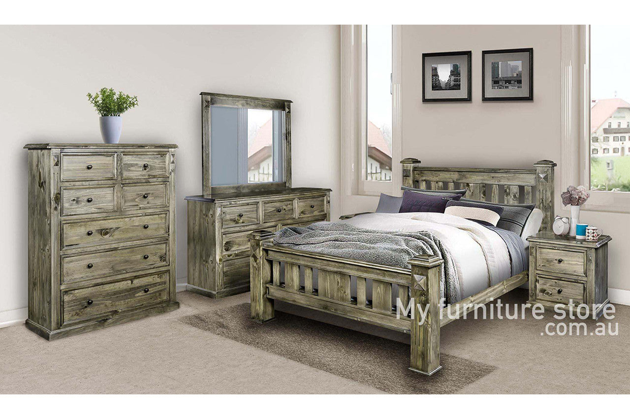 KING LEGIONS BED (WBK) - GREYWASH