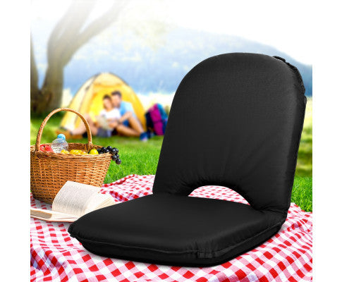 CHANDRA INDOOR/OUTDOOR FOLDABLE LOUNGE SOFA CHAIR - BLACK