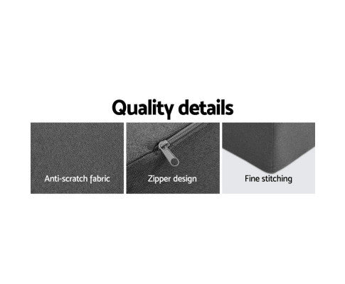 QUARTZ SOFA BED FOLDING FOAM MATTRESS - DARK GREY