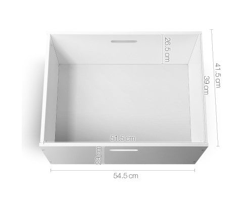 FUNKIDS 4 TIERS BOOKSHELF WITH STORAGE BOX - WHITE