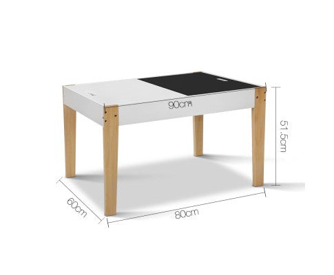 KYLE KIDS TABLE AND CHAIR SET ( FUNKI-HAY-WH-NT ) - TWO - TONE