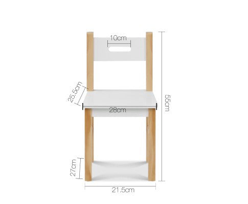 KYLE KIDS TABLE AND CHAIR SET ( FUNKI-HAY-WH-NT ) - TWO - TONE
