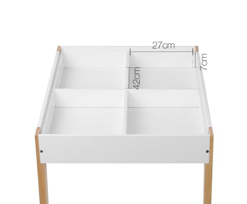 KYLE KIDS TABLE AND CHAIR SET ( FUNKI-HAY-WH-NT ) - TWO - TONE