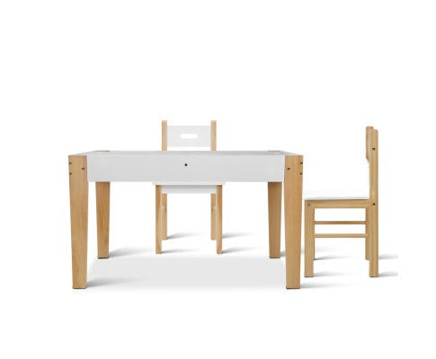 KYLE KIDS TABLE AND CHAIR SET ( FUNKI-HAY-WH-NT ) - TWO - TONE